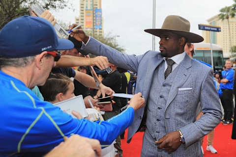 TAMPA, FL – JANUARY 28: P.K. Subban #76 of the Nashville Predators arrives (Photo by Mike Ehrmann/Getty Images)