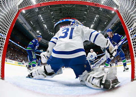 VANCOUVER, BC – DECEMBER 10: Brock Boeser #6 of the Vancouver Canucks . (Photo by Jeff Vinnick/NHLI via Getty Images)