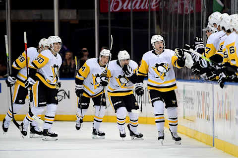 Jared McCann #19 of the Pittsburgh Penguins. (Photo by Emilee Chinn/Getty Images)