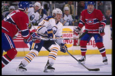 20 Dec 1995: Defenseman Garry Galley of the Buffalo Sabres moves down the ice during a game against the Montreal Canadiens at Memorial Auditorium in Buffalo, New York. The Sabres won the game, 2-1. Mandatory Credit: Rick Stewart /Allsport