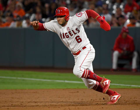 Angels infielder David Fletcher. (Photo by Jayne Kamin-Oncea/Getty Images)