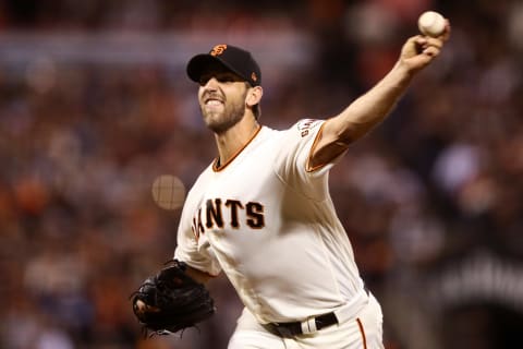 SAN FRANCISCO, CA – OCTOBER 10: Madison Bumgarner