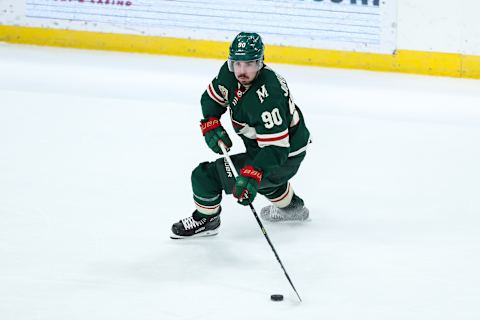 Minnesota Wild center Marcus Johansson (90). Mandatory Credit: David Berding-USA TODAY Sports