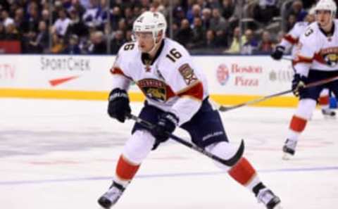 TORONTO, ON – MARCH 28: Aleksander Barkov. (Photo by Graig Abel/NHLI via Getty Images)