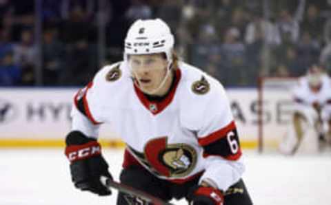 NEW YORK, NEW YORK – MARCH 02: Jakob Chychrun #6 of the Ottawa Senators skates against the New York Rangers during the first period at Madison Square Garden on March 02, 2023 in New York City. (Photo by Bruce Bennett/Getty Images)