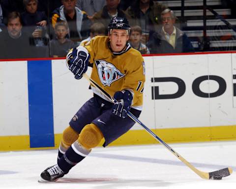 2002 Season: David Legwand. (Photo by Bruce Bennett Studios/Getty Images)