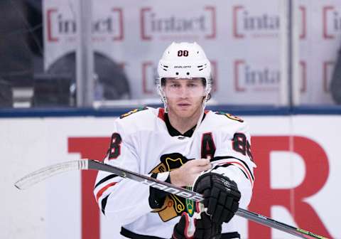 Jan 18, 2020; Toronto, Ontario, CAN; Chicago Blackhawks right wing Patrick Kane   Mandatory Credit: Nick Turchiaro-USA TODAY Sports