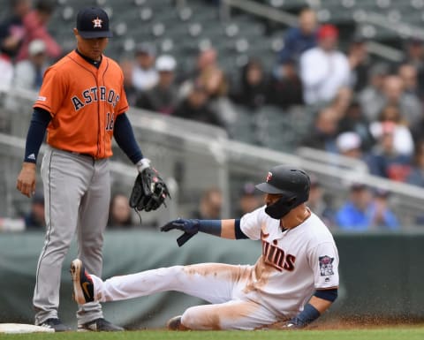 The Houston Astros and Minnesota Twins in a high-scoring 7-game ALCS. (Photo by Hannah Foslien/Getty Images)