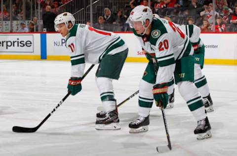 Minnesota Wild, Ryan Suter #20 and Zach Parise #11. (Photo by Jim McIsaac/Getty Images)