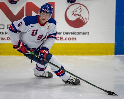 Luke Hughes of USA. (Photo by Dave Reginek/Getty Images)