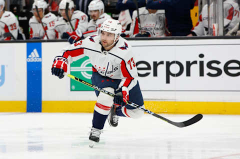 Conor Sheary #73 of the Washington Capitals (Photo by Richard T Gagnon/Getty Images)