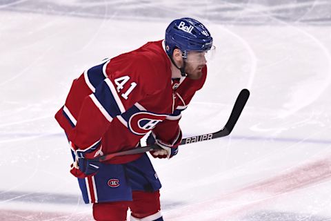 Apr 16, 2021; Montreal, Quebec, CAN; Montreal Canadiens Paul Byron Mandatory Credit: Jean-Yves Ahern-USA TODAY Sports