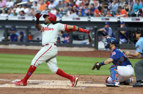 Franco is hitting his way to the five hole. Photo by Al Bello/Getty Images.