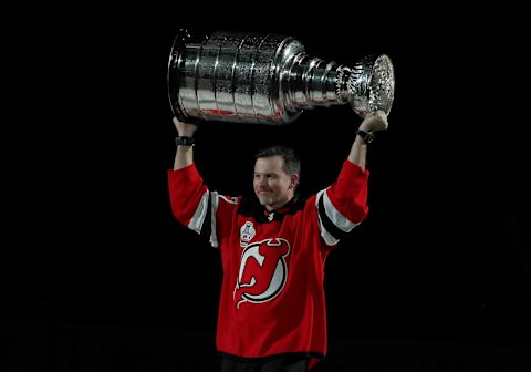 Petr Sykora during the New Jersey Devils’ celebration. (Photo by Jim McIsaac/Getty Images)