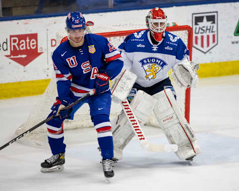 Tyler Boucher #13 of USA-Blue (Photo by Dave Reginek/Getty Images)