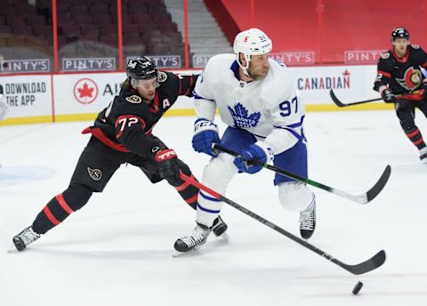 OTTAWA, ON – JANUARY 15: Joe Thornton #97 of the Toronto Maple Leafs  . (Photo by Matt Zambonin/Freestyle Photography/Getty Images)