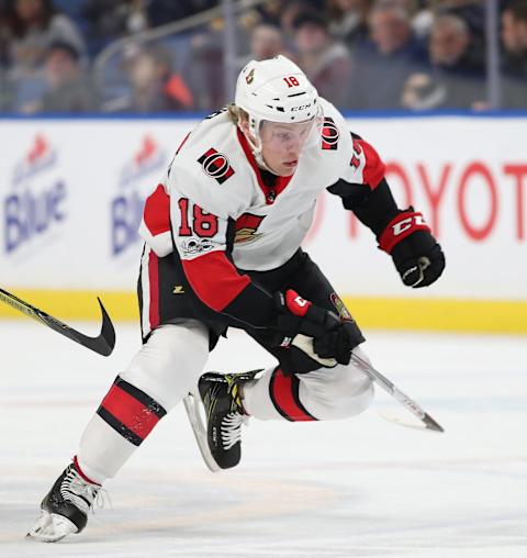 Ryan Dzingel #18, Ottawa Senators (Photo by Kevin Hoffman/Getty Images)