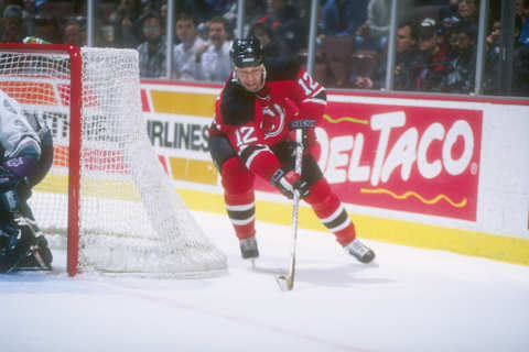 Bill Guerin of the New Jersey Devils: (Glenn Cratty /Allsport)