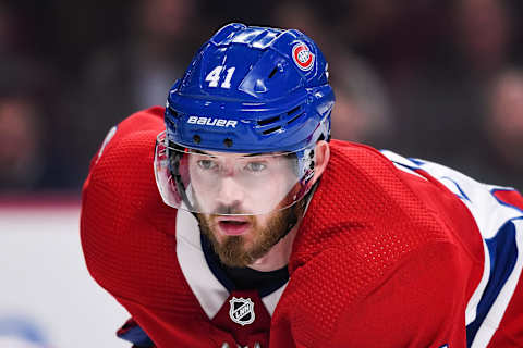 MONTREAL, QC – OCTOBER 24: Montreal Canadiens left wing Paul Byron (41)  (Photo by David Kirouac/Icon Sportswire via Getty Images)