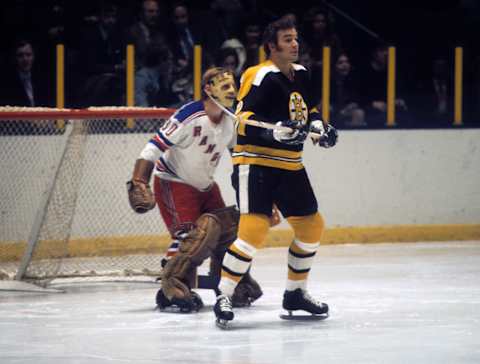 Gilles Villemure #30 of the New York Rangers (Photo by Melchior DiGiacomo/Getty Images)