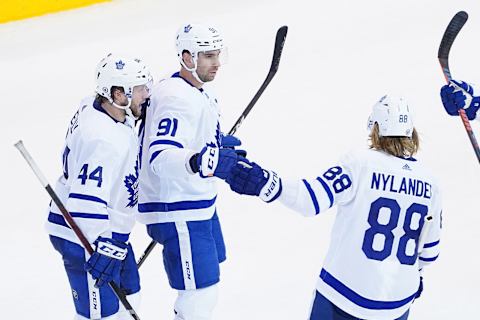 TORONTO, ONTARIO – AUGUST 07: John Tavares #91 of the Toronto Maple Leafs  (Photo by Andre Ringuette/Freestyle Photo/Getty Images)