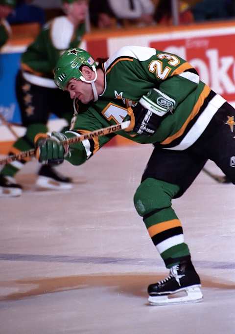 Brian Bellows #23, Minnesota North Stars (Photo by Graig Abel/Getty Images)