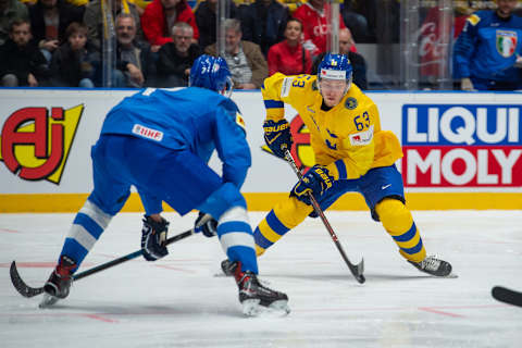 Jesper Bratt with Team Sweden (Photo by RvS.Media/Robert Hradil/Getty Images)