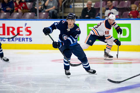 Henri Nikkanen #53 of Winnipeg Jets. (Photo by Marissa Baecker / Getty Images)