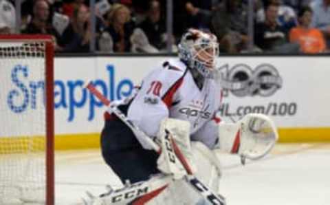 March 12, 2017; Washington Capitals goalie Braden Holtby (70) (Gary A. Vasquez-USA TODAY Sports)