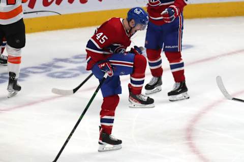 Dec 16, 2021; Montreal, Quebec, CAN; Montreal Canadiens center Laurent Dauphin. Mandatory Credit: Jean-Yves Ahern-USA TODAY Sports