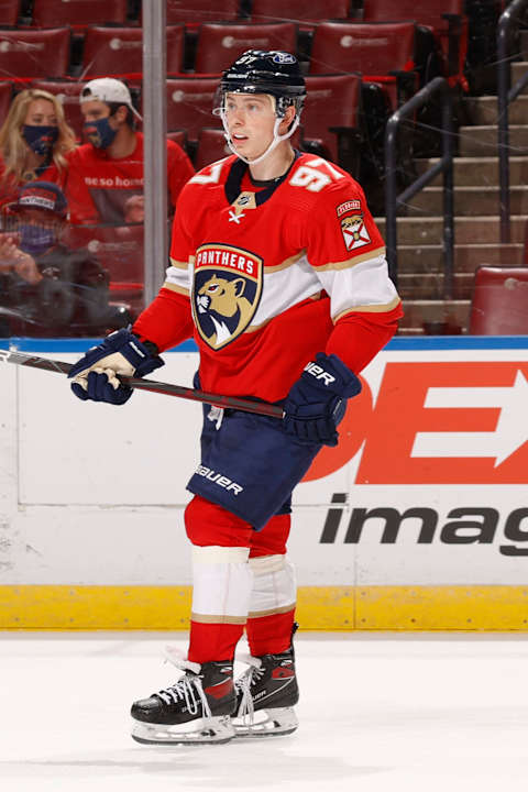 SUNRISE, FL – APRIL 19: Nikita Gusev #97 of the Florida Panthers  . (Photo by Joel Auerbach/Getty Images)