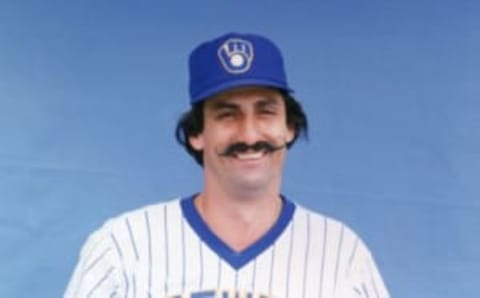 UNDATED: Rollie Fingers of the Milwaukee Brewers poses for a portrait. Rollie Fingers played for the Brewers from 1981-1985. (Photo by Rich Pilling/MLB Photos via Getty Images)