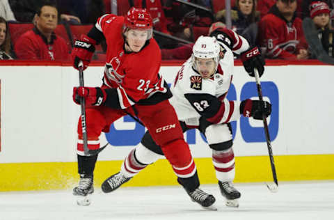 Brock McGinn, Carolina Hurricanes (Photo by Greg Thompson/Icon Sportswire via Getty Images)