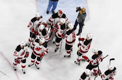 NHL Power Rankings: New Jersey Devils celebrate there win over the Carolina Hurricanes at PNC Arena. The New Jersey Devils defeated the Carolina Hurricanes 3-1. Mandatory Credit: James Guillory-USA TODAY Sports