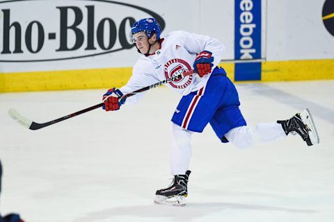 Montreal Canadiens Prospect Defenseman Cale Fleury (83) (Photo by David Kirouac/Icon Sportswire via Getty Images)