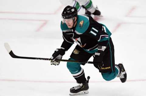 ANAHEIM, CA – FEBRUARY 13: Anaheim Ducks right wing Daniel Sprong (11) in action during the first period of a game against the Vancouver Canucks played on February 13, 2019, at the Honda Center in Anaheim, CA. (Photo by John Cordes/Icon Sportswire via Getty Images)