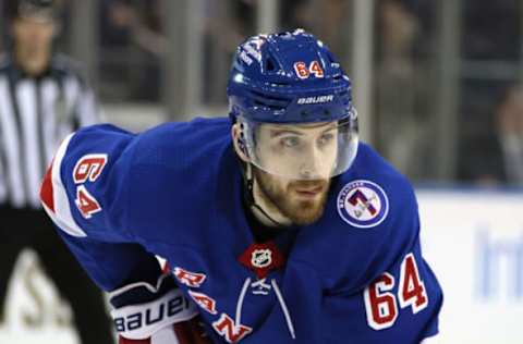 NEW YORK, NEW YORK – APRIL 01: Tyler Motte #64 of the New York Rangers skates against the New York Islanders at Madison Square Garden on April 01, 2022, in New York City. (Photo by Bruce Bennett/Getty Images)