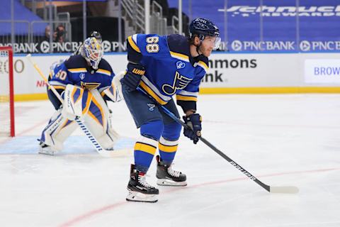 Mike Hoffman #68 of the St. Louis Blues (Photo by Dilip Vishwanat/Getty Images)