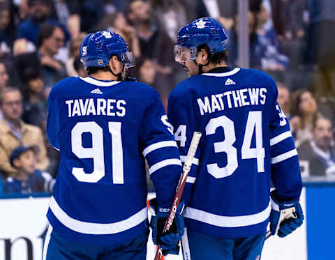 Toronto Maple Leafs – John Tavares and Auston Matthews (Photo by Kevin Sousa/NHLI via Getty Images)