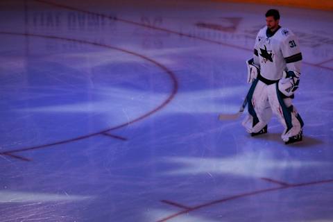 Goaltender Martin Jones #31 of the San Jose Sharks. (Photo by Christian Petersen/Getty Images)