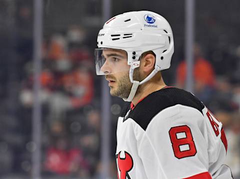 New Jersey Devils defenseman Will Butcher (8): (Eric Hartline-USA TODAY Sports)