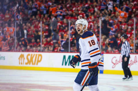 Edmonton Oilers forward Zach Hyman,, #18. Mandatory Credit: Sergei Belski-USA TODAY Sports