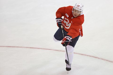 Connor McMichael, Washington Capitals Mandatory Credit: Geoff Burke-USA TODAY Sports