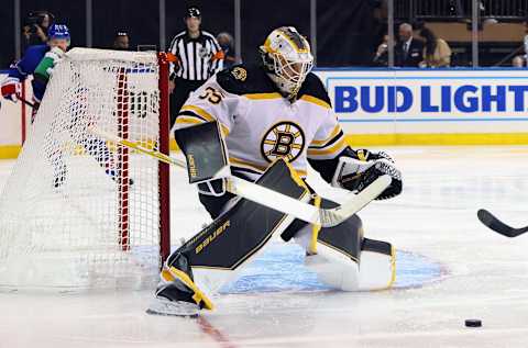 Linus Ullmark has impressive numbers against the Ottawa Senators and could get the nod in goal on Tuesday. (Photo by Bruce Bennett/Getty Images)