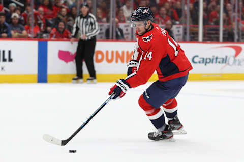 WASHINGTON, DC – JANUARY 07: Richard Panik #14 of the Washington Capitals skates against the Ottawa Senators during the second period at Capital One Arena on January 07, 2020 in Washington, DC. (Photo by Patrick Smith/Getty Images)