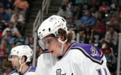 April 1, 2007; San Jose, CA, USA; Los Angeles Kings center Anze Kopitar (11) during the 2nd period against the San Jose Sharks at the HP Pavilion in San Jose, CA. The Sharks defeated the Kings6-2. Mandatory Credit: James Guillory-USA TODAY Sports Copyright (c) 2006 James Guillory