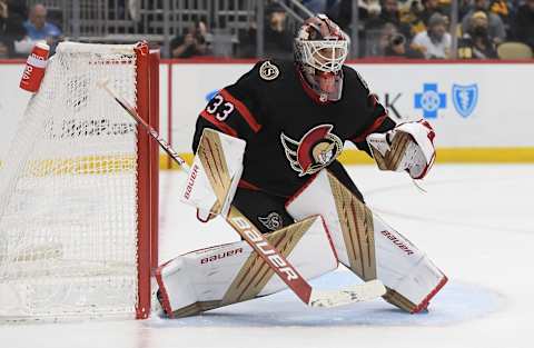 Cam Talbot #33 of the Ottawa Senators  (Photo by Justin Berl/Getty Images)