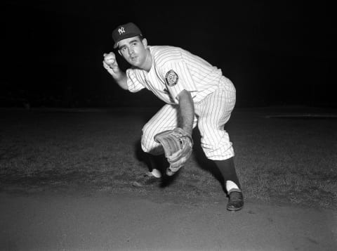 NEW YORK, NY – 1952: Infielder Loren Babe #38 of the New York Yankees poses for a portrait piro to a game in 1952 at Yankee Stadium in New York, New York. 52N0052 (Photo by: Olen Collection/Diamond Images/Getty Images)