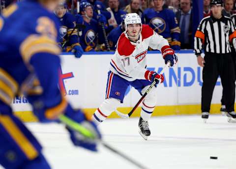 Mar 27, 2023; Buffalo, New York, USA; Montreal Canadiens center Kirby Dach. Mandatory Credit: Timothy T. Ludwig-USA TODAY Sports