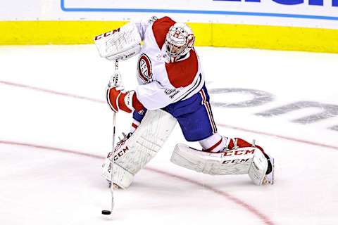 Carey Price #31 of the Montreal Canadiens. (Photo by Elsa/Getty Images)